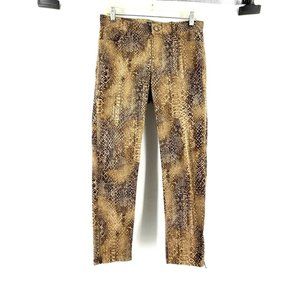 Ralph Lauren Women's Hi Rise Zip Ankle Snakeskin Animal Print Jeans Pants Sz 4P